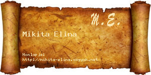 Mikita Elina névjegykártya